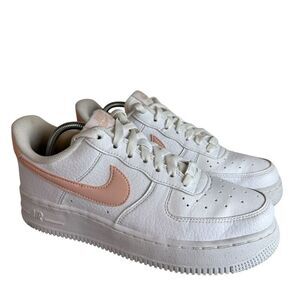 Nike White and Peach Sneakers